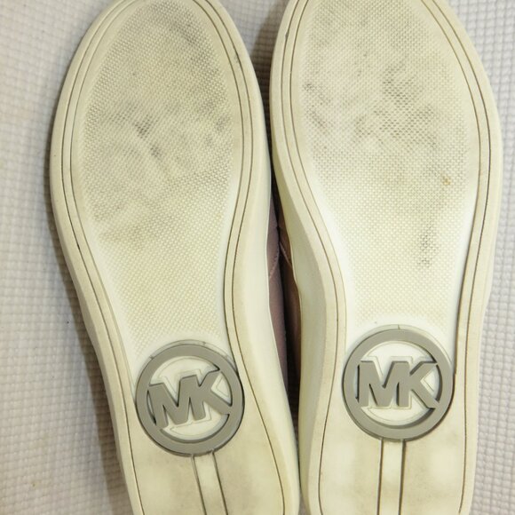 Michael Kors Ivy Cara-888 Rose Gold MK Bling Glitter Crystal Flats Size 5 Shoes - Picture 8 of 12